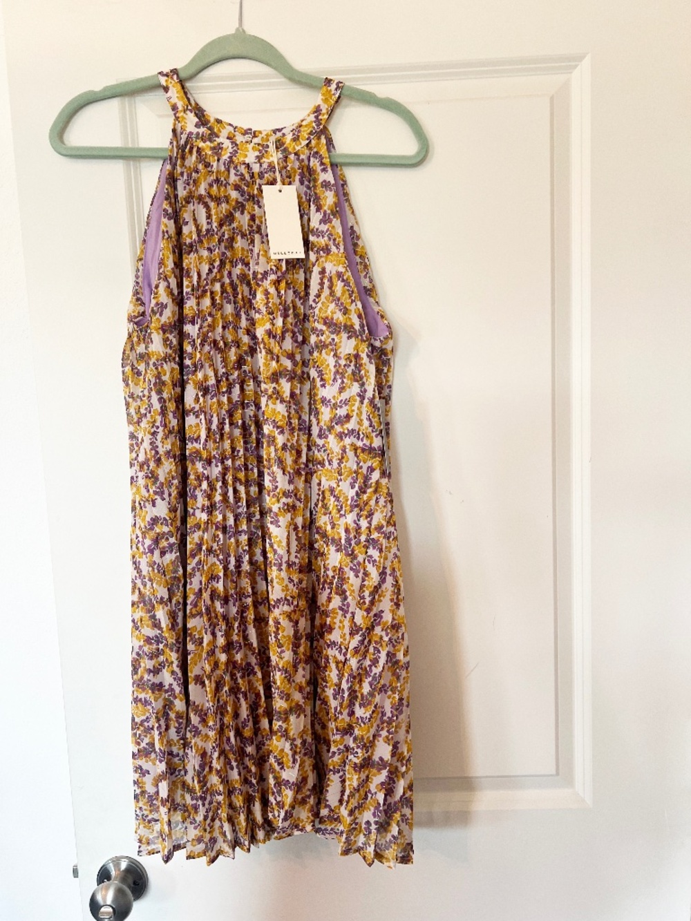 NEW Melloday A-line pleated dress Size L
